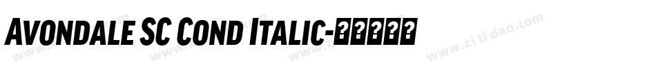 Avondale SC Cond Italic字体转换